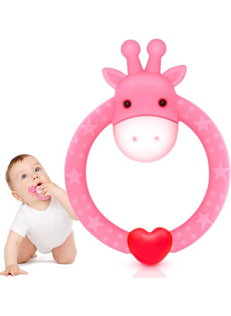 Mini treasures BPA Free Pack of 2 Baby Teething Toys Set Silicone Giraffe Shape Baby Teethers BPA Free Soothe Babies Gums for Babies Infants Toddlers Boys & Girls - Image 5